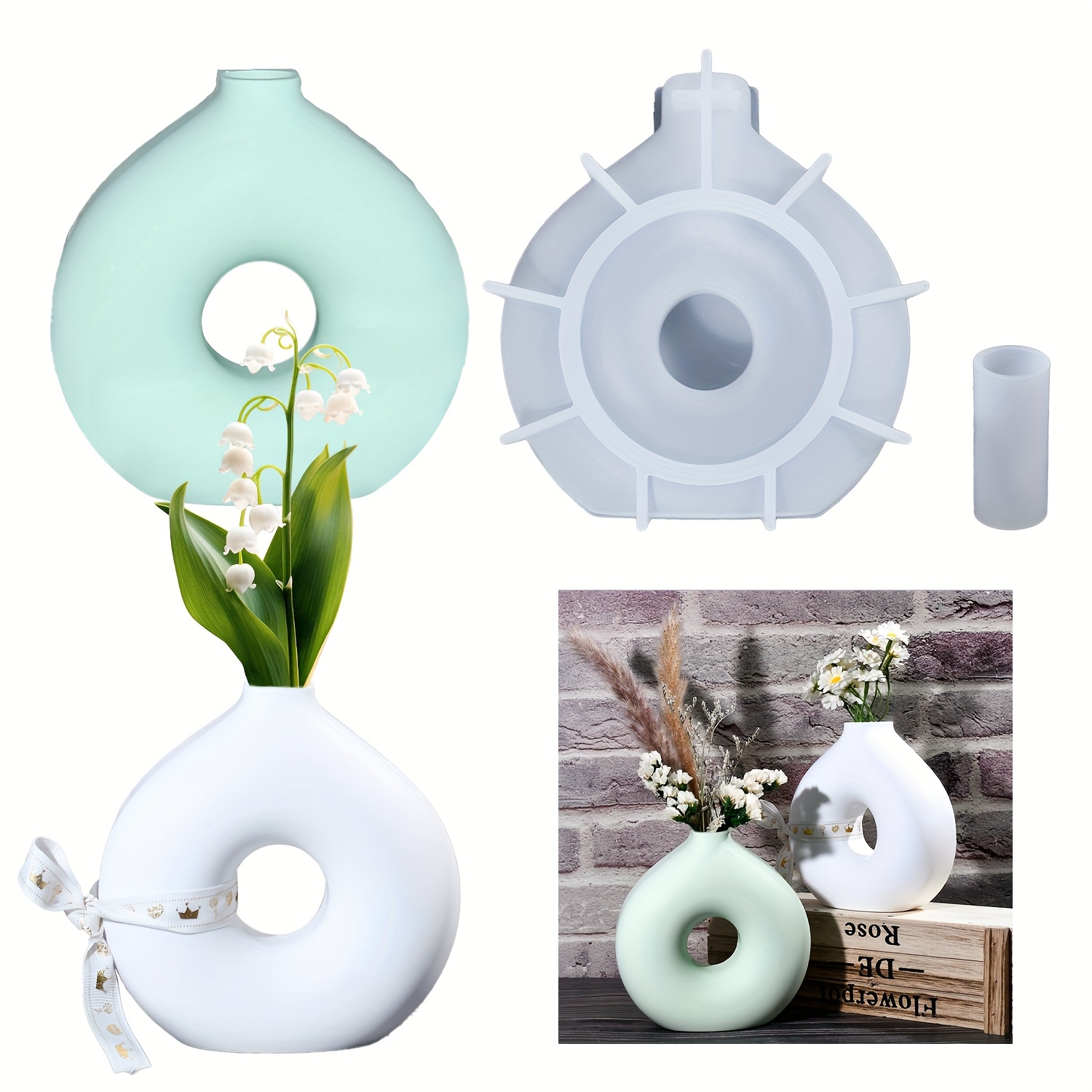 Resin Art Workshop - 1 DIY runde Vase Silikonform Epoxidharzform
