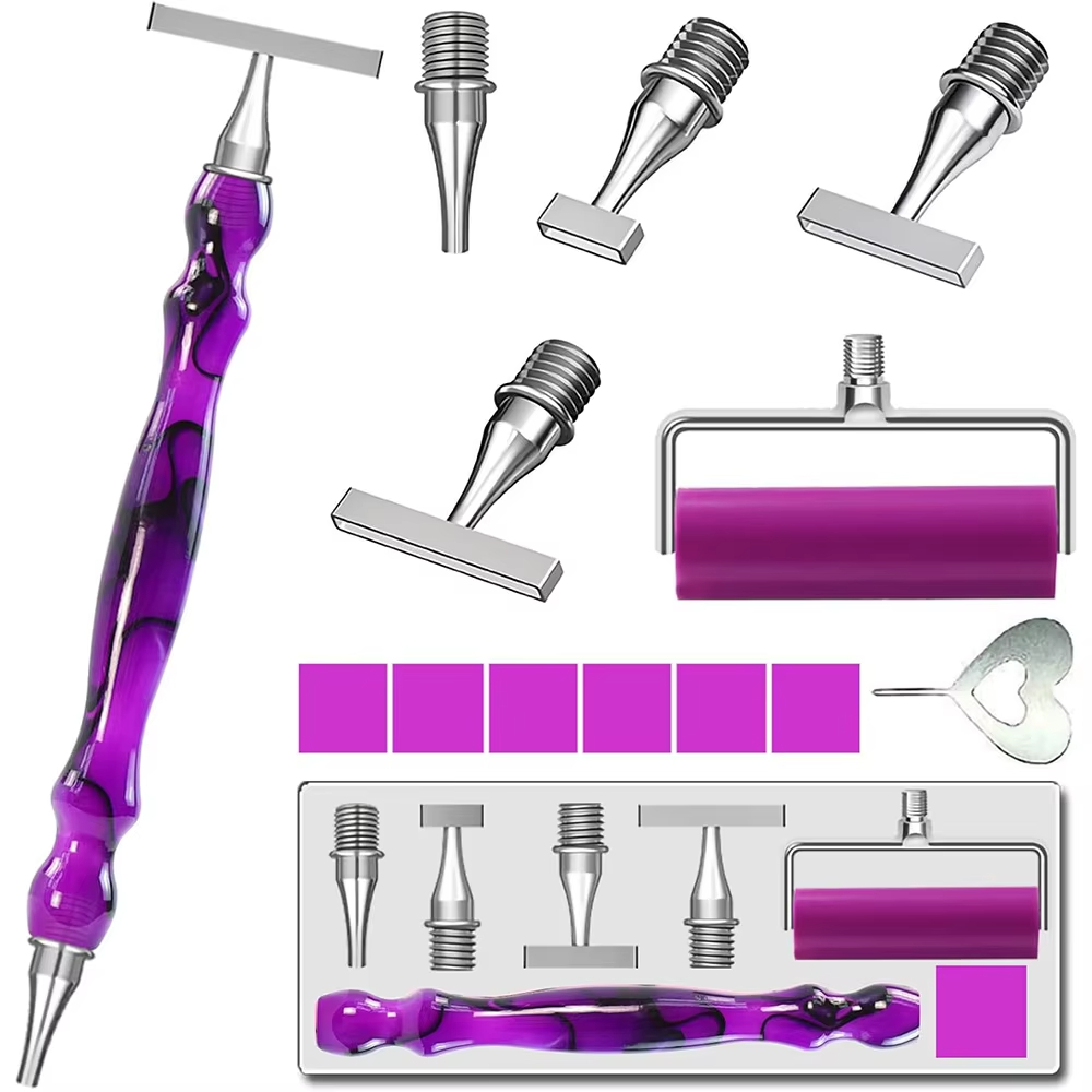Resin Art Workshop - Ergonomisches Diamond-Painting-Kunst-Set mit Perlen-Dotting-Stiften, mit fein