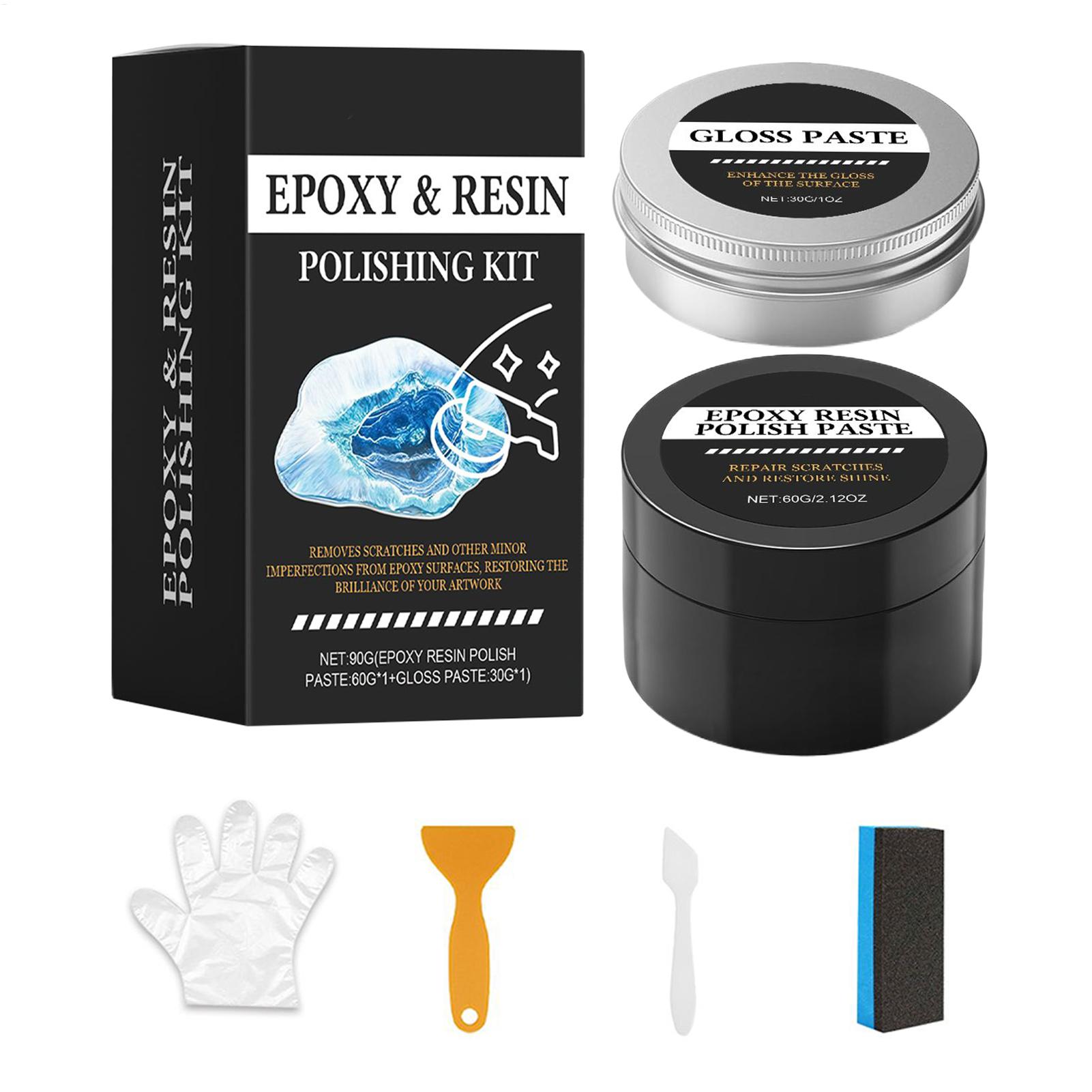 Resin Art Acrylic - Hochglanzpolierpaste aus Epoxidharz, Harzpolierset, cremige Paste,