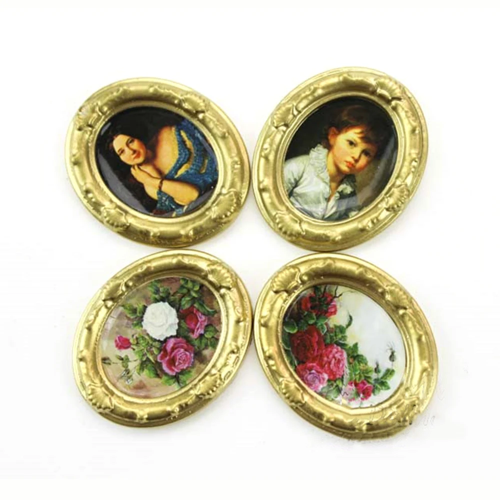 Resin Art Photo Frame - 1/12 Puppenhaus Miniatur Fotorahmen Mini Wandmontierter