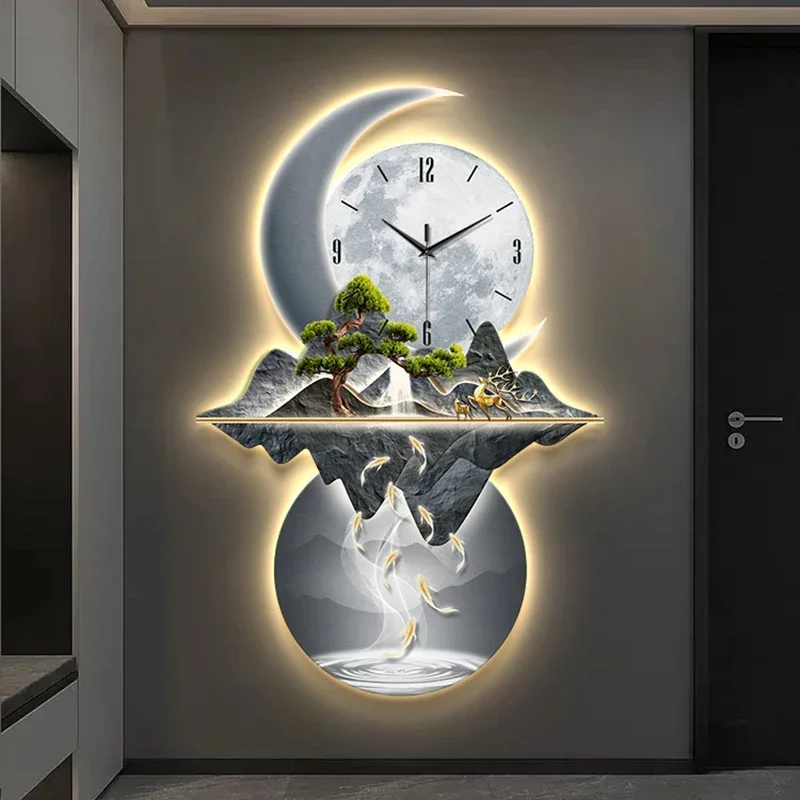 Resin Art Watch - Kunstwand Wanduhren Led Moderne Große Größe