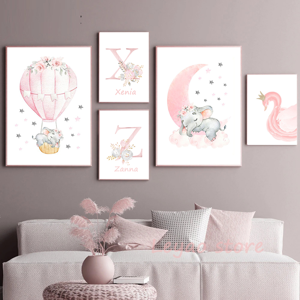 Resin Art Name - Schöner Tier-personalisierter Name, niedlicher Kaninchen-Elefant, Diy-Diamantgemälde,