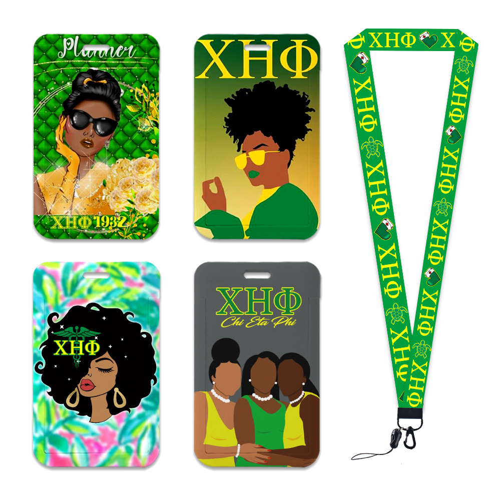 Resin Art Name - Chi Eta Phi Sorority Arbeitskartenhalter, Namensschildhalter