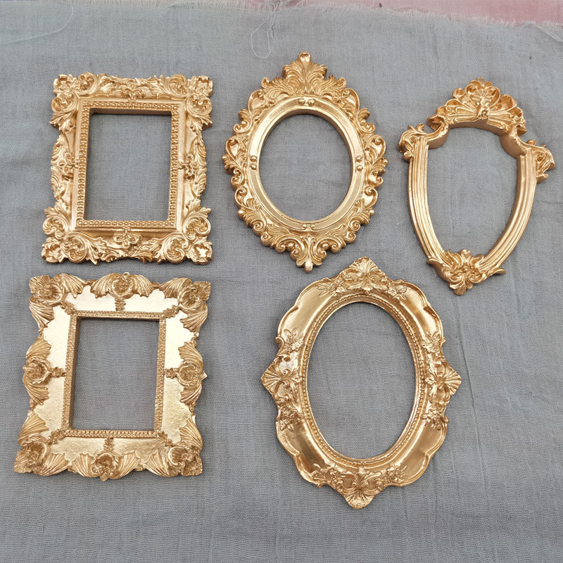 Resin Art Photo Frame - Mini Gold kleiner Fotorahmen Schieß Requisiten
