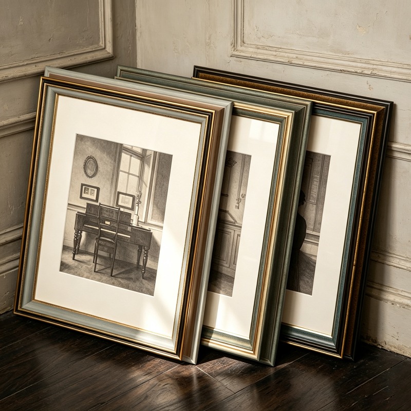 Resin Art Photo Frame - Vintage-Bilderrahmen A4 6-10 Zoll Retro Europäisch-Amerikanischer