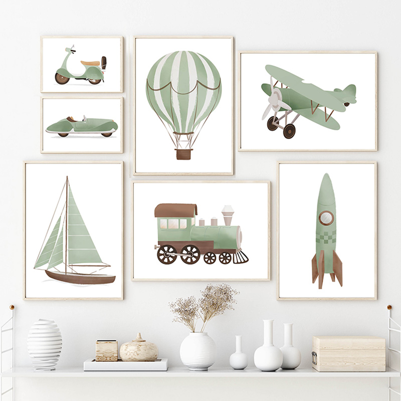 Resin Art For Kids - Segelboot Rakete Heißluftballon Flugzeug Zug Auto