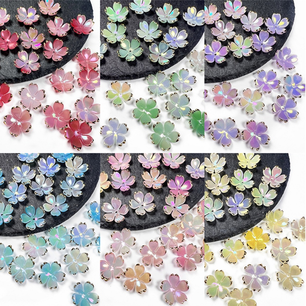 Resin Art Acrylic - 50 Stück/Set 19mm Acryl-Kirschblüten-Perlen Blütenblätter Anhänger