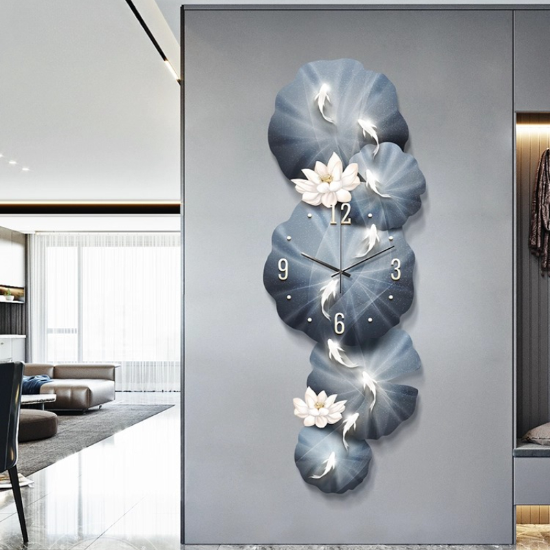 Resin Art Watch - Led Kunst Wandbild Wanduhr High-End Stille