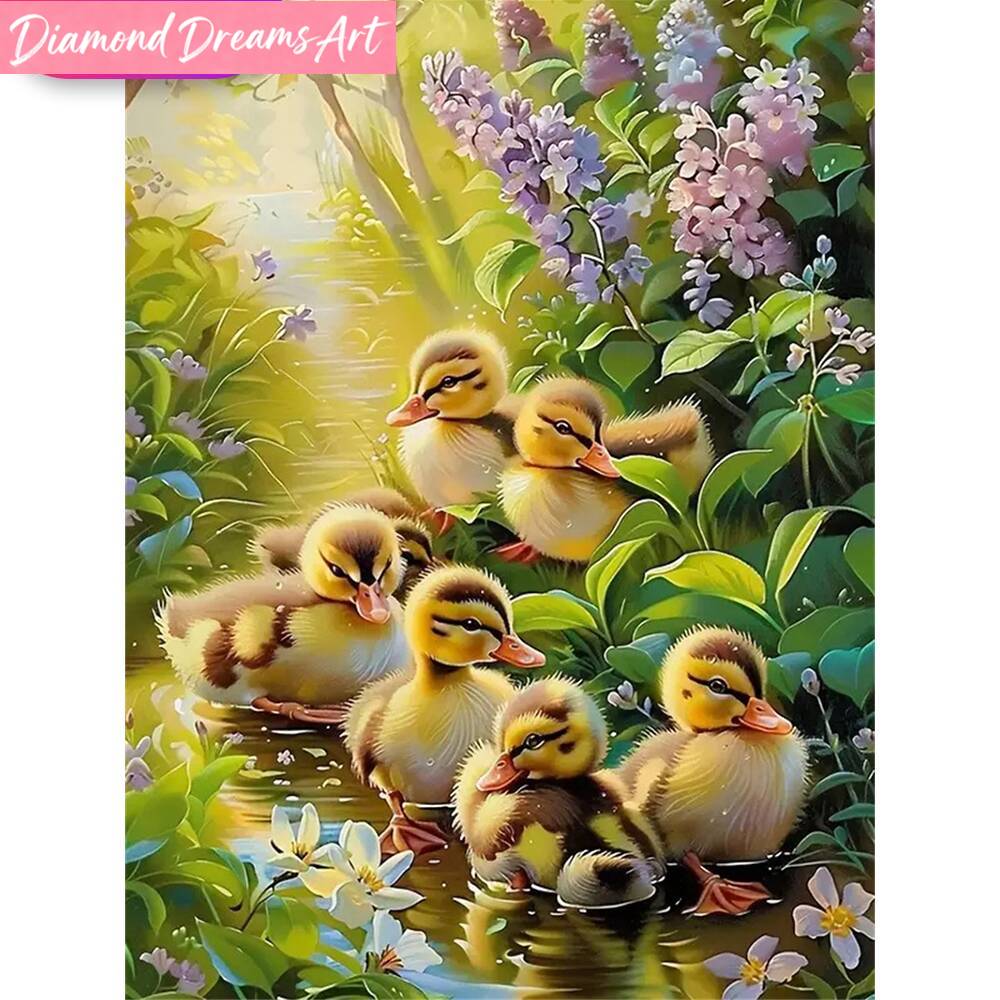 Resin Art For Kids - Rahmenloses 5D DIY Diamant-Gemälde Ente Tierbild