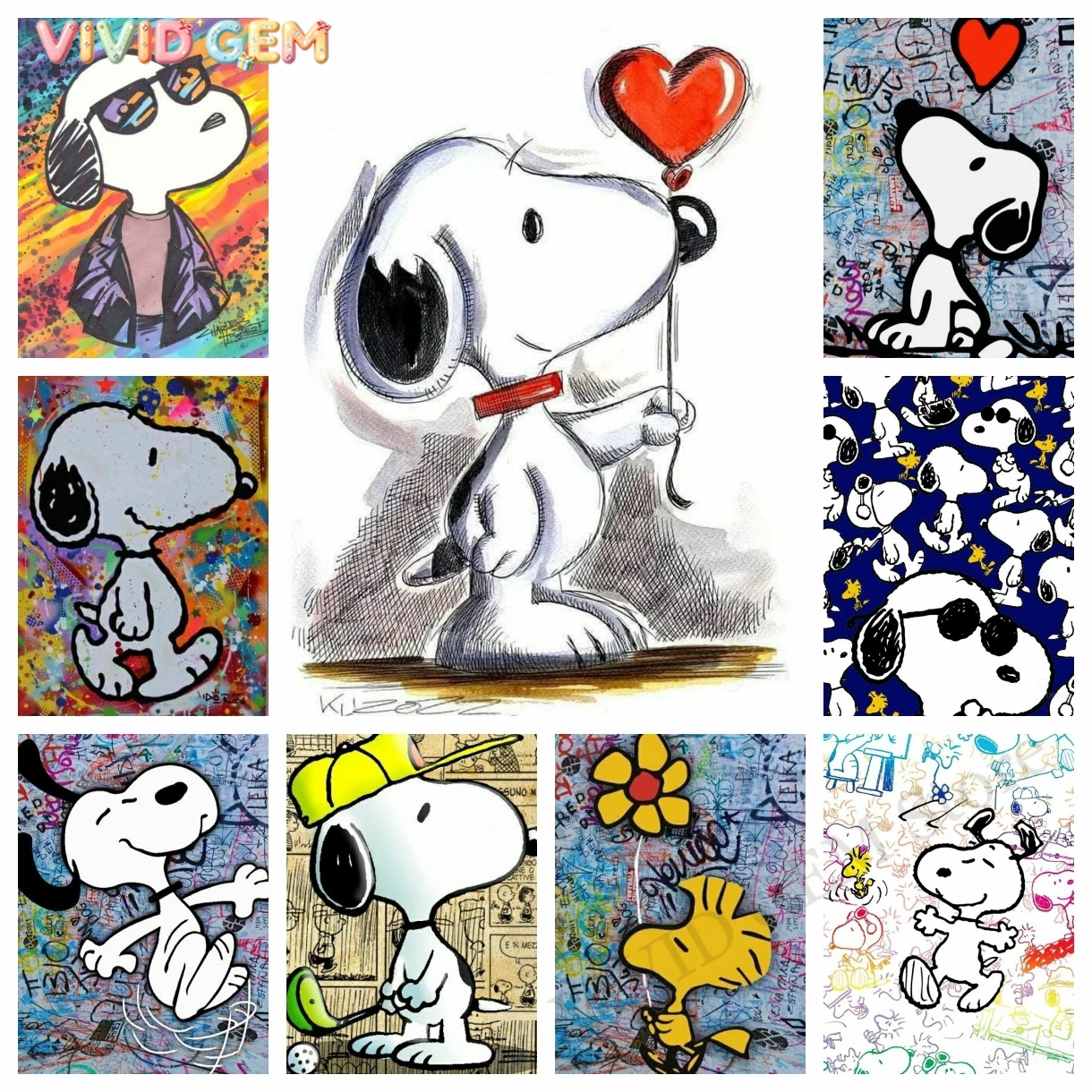 Resin Art For Kids - VIVID GEM Kawaii Graffiti Snoopy Cartoon