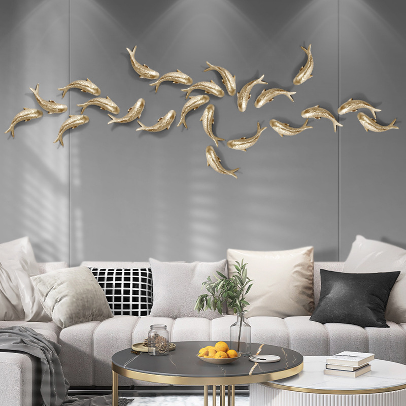 Resin Art Design - Chinesische Feng Shui JinLi Goldener Koi-Fisch