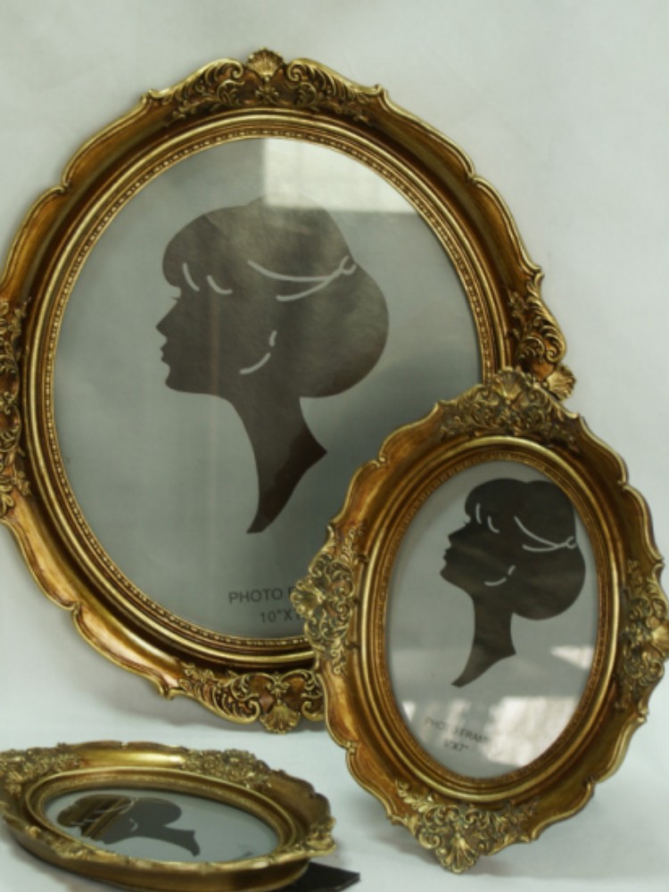 Resin Art Photo Frame - Ovale Dekoration Fotorahmen Wohnzimmer Retro-Stil Kunst