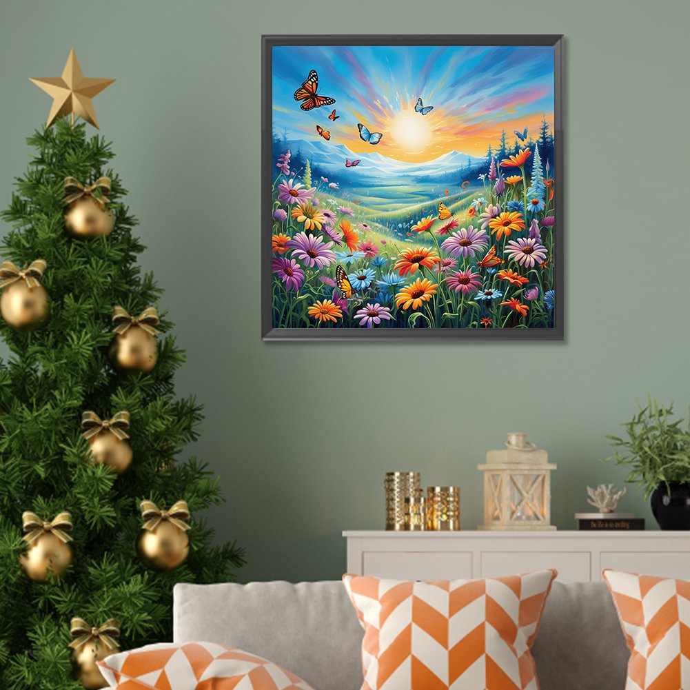 Resin Art Flower - Diamant Malerei Familie süße Hirsch Blume