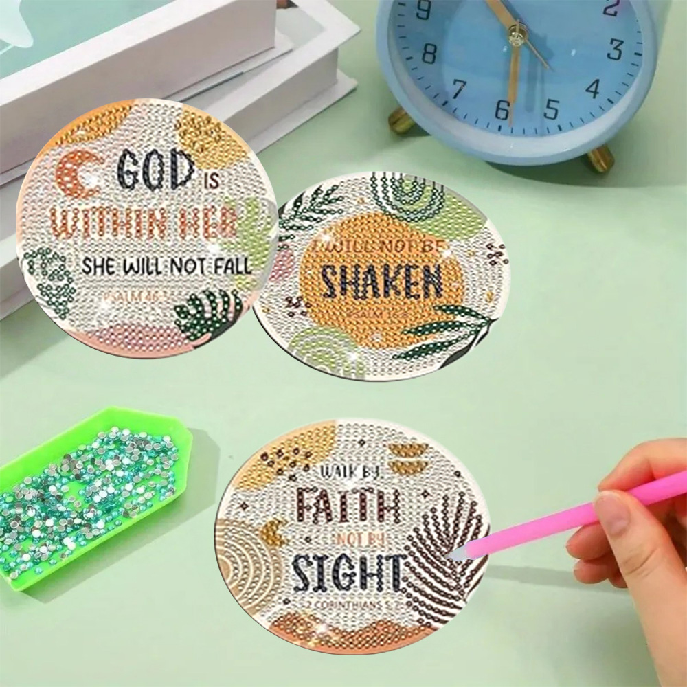 8-teiliges Set Diamant-Malerei – Resin Art Coasters Bewertung und Preis