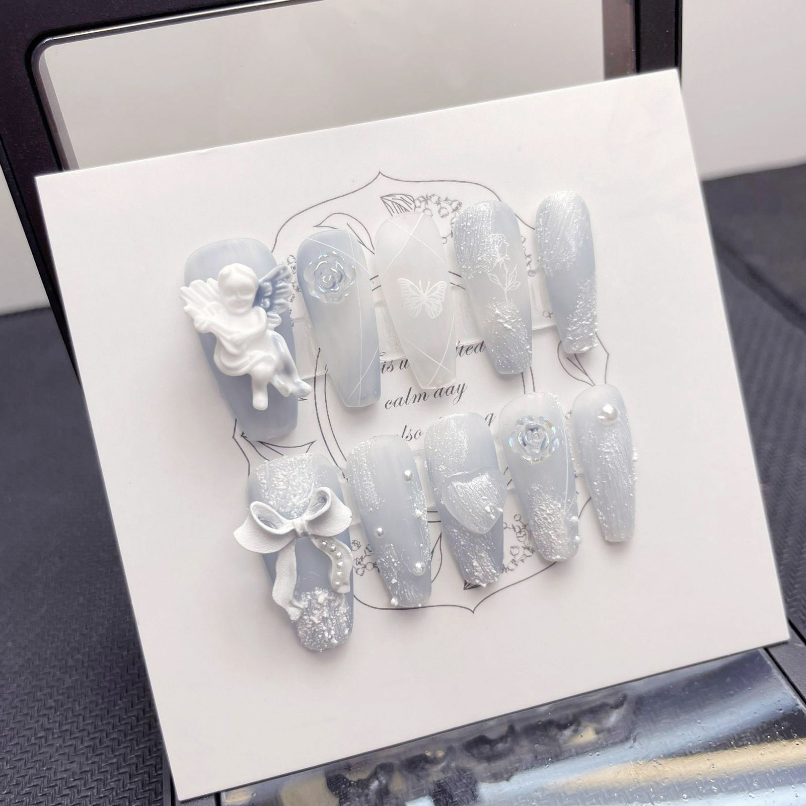 3D-Gips-Engel-Kunstnägel, glän – Resin Art Flower Bewertung und Preis