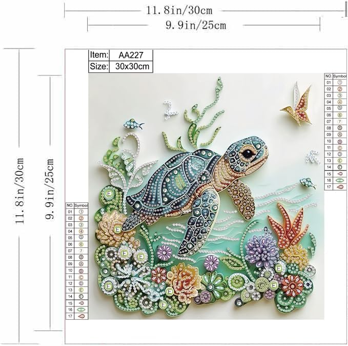 Meeresschildkröten-Diamantmale – Resin Art Flower Bewertung und Preis
