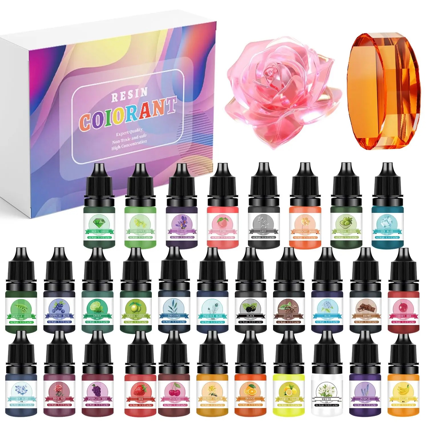 30 farben 5 ml Epoxidharz Pigm – Resin Art Liquid Bewertung und Preis