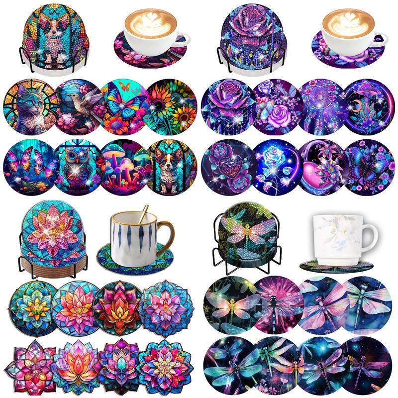 8 teile/satz DIY Diamant Maler – Resin Art Coasters Bewertung und Preis