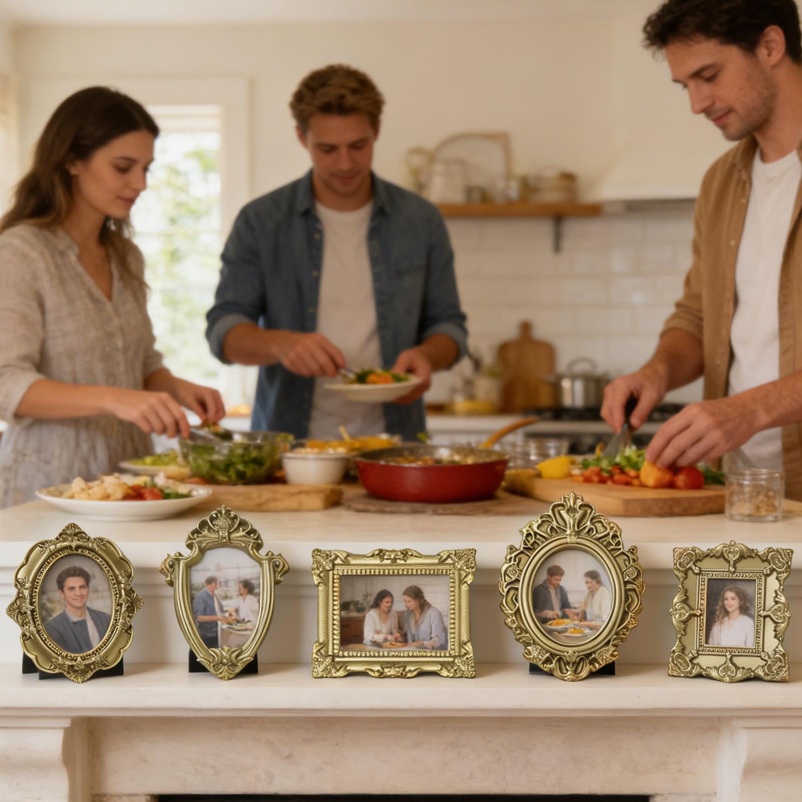 5/9-teiliges Set Goldene Vinta – Resin Art Photo Frame Bewertung und Preis