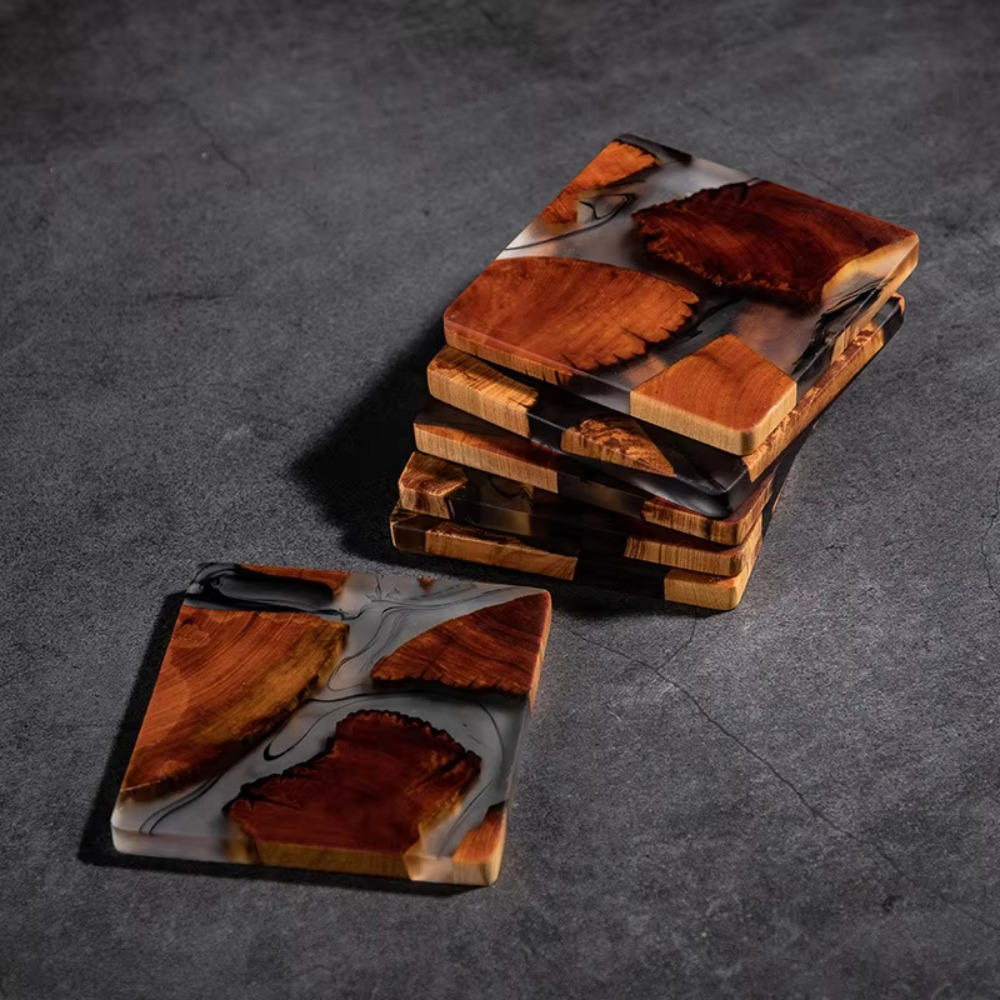 Untersetzer aus Holzharz, quad – Resin Art Coasters Bewertung und Preis