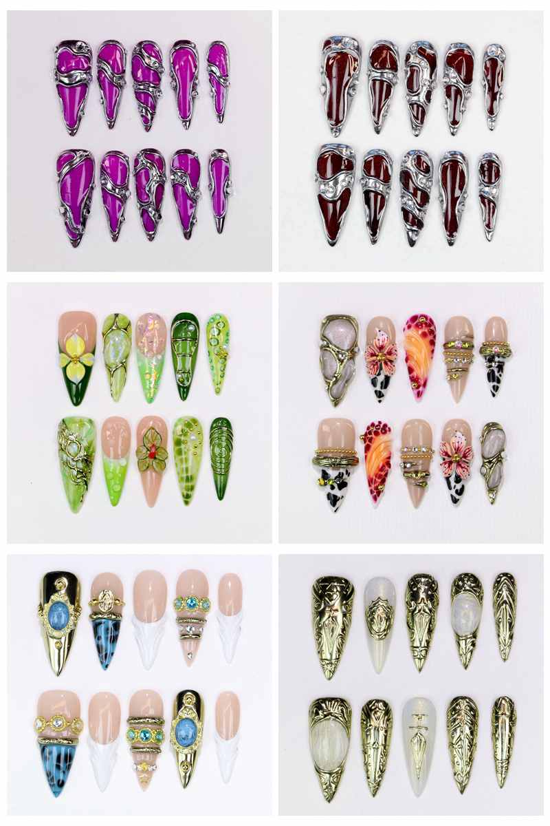 10 Stück Lange Stiletto Aufkle – Resin Art Flower Bewertung und Preis