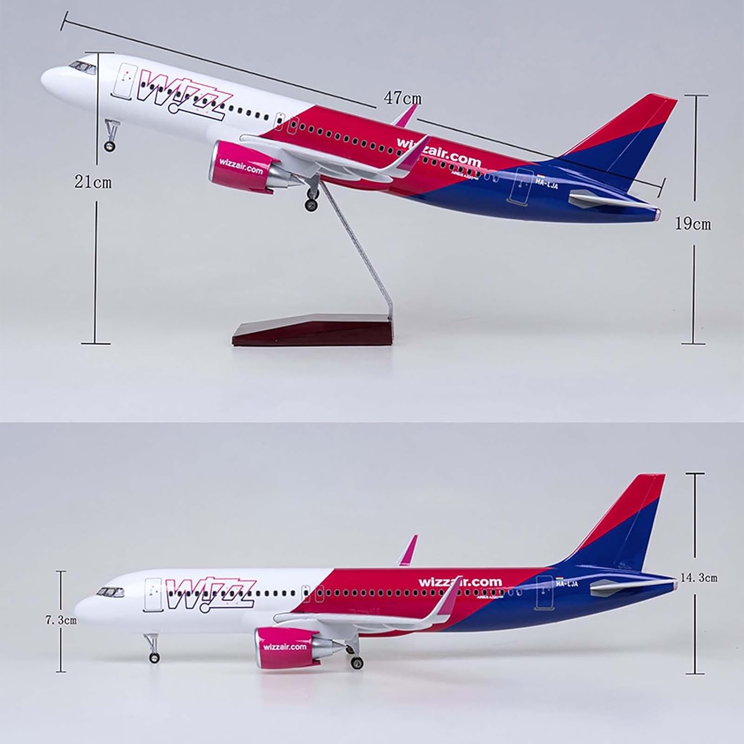 Wizzair Flugzeugmodell 47 cm 1 – Resin Art For Kids Bewertung und Preis