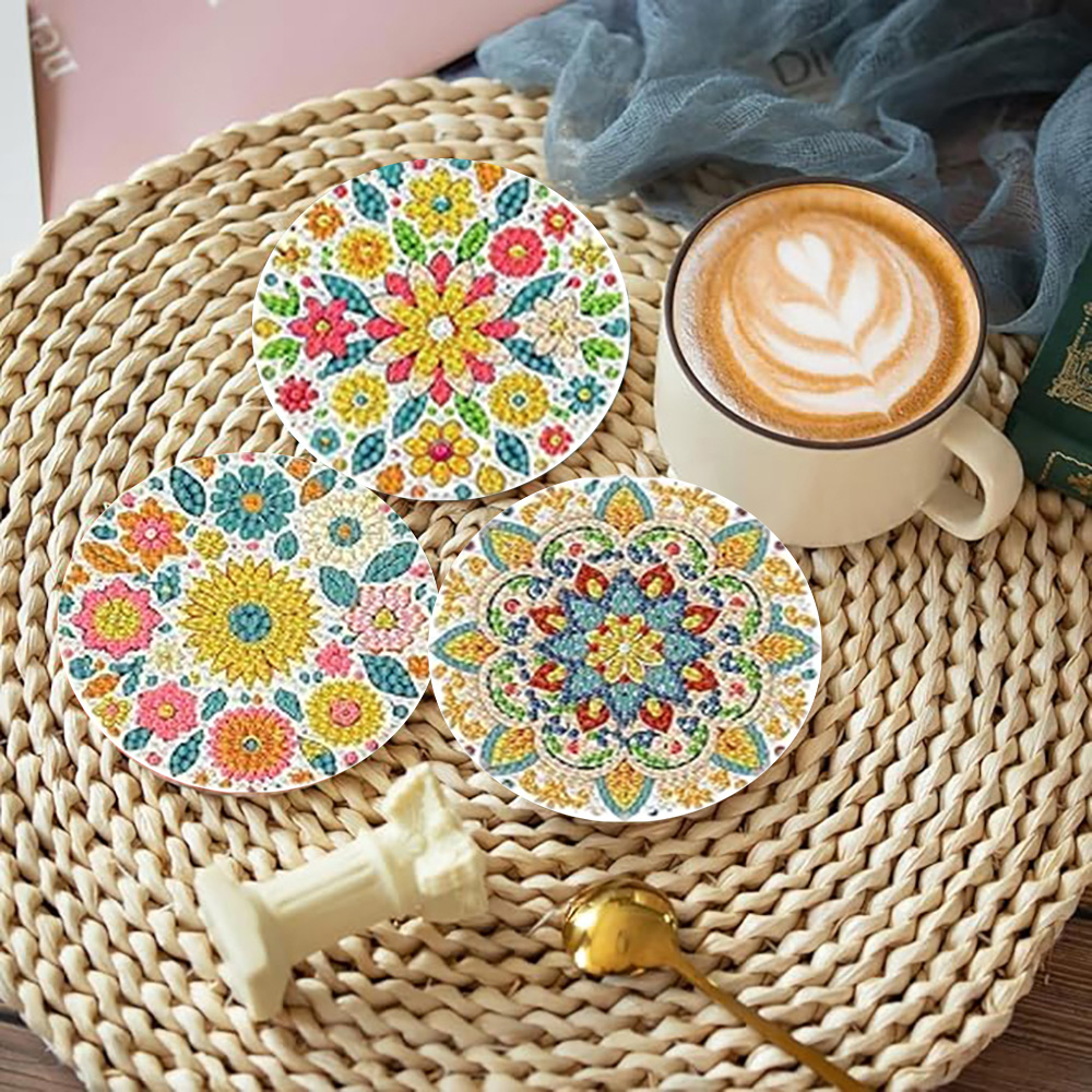 8-teiliges Set/Diamantmalerei- – Resin Art Coasters Bewertung und Preis