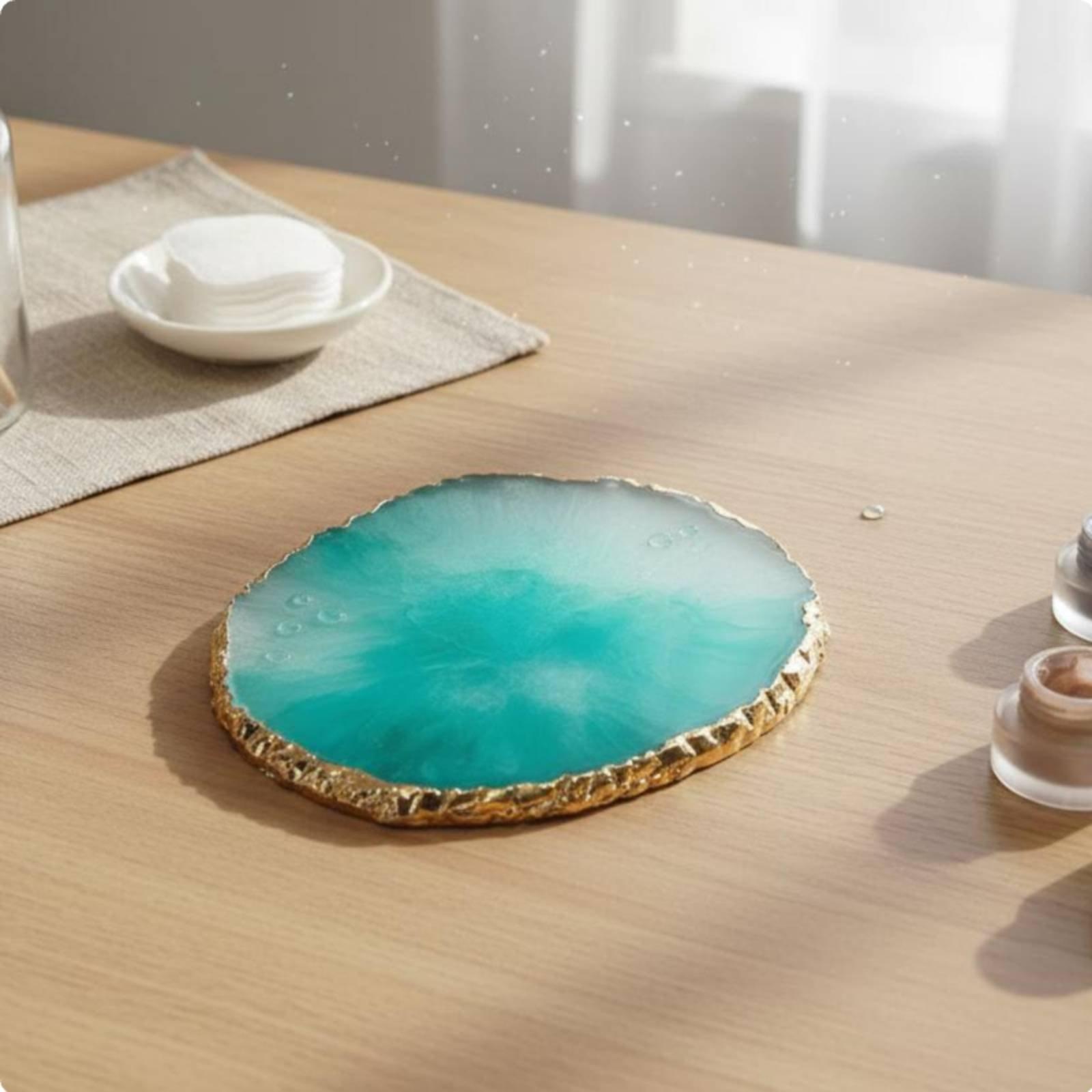 Harz-Palette mit Achat-Textur, – Resin Art Coasters Bewertung und Preis