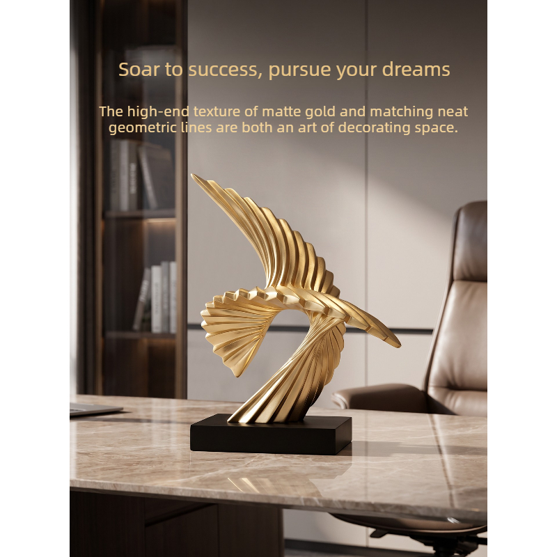 Abstrakte Goldene Adler-Skulpt – Resin Art Business Bewertung und Preis