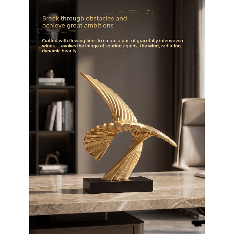 Abstrakte Goldene Adler-Skulpt – Resin Art Business Bewertung und Preis