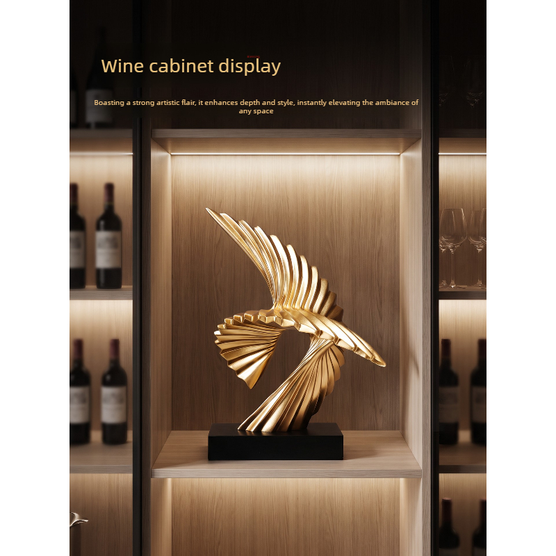 Abstrakte Goldene Adler-Skulpt – Resin Art Business Bewertung und Preis