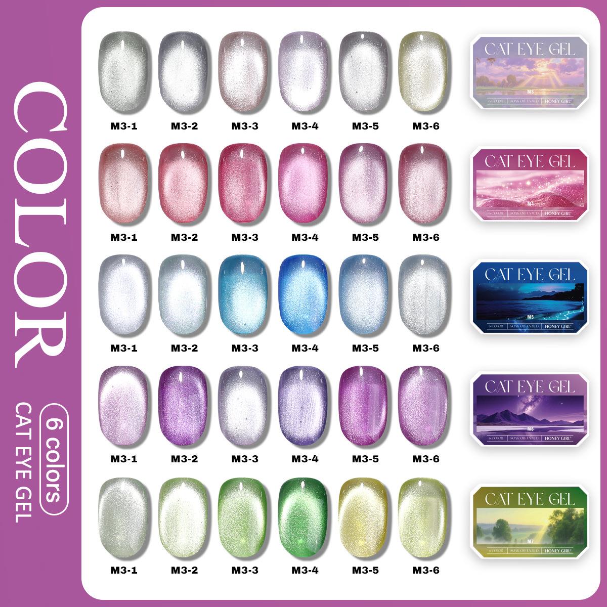 6-Farben Solid Cat Eye Gel Pal – Resin Art Uv Bewertung und Preis