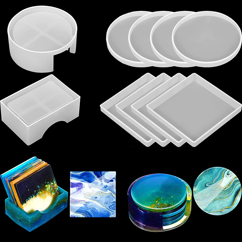 Runde quadratische Untersetzer – Resin Art Coasters Bewertung und Preis