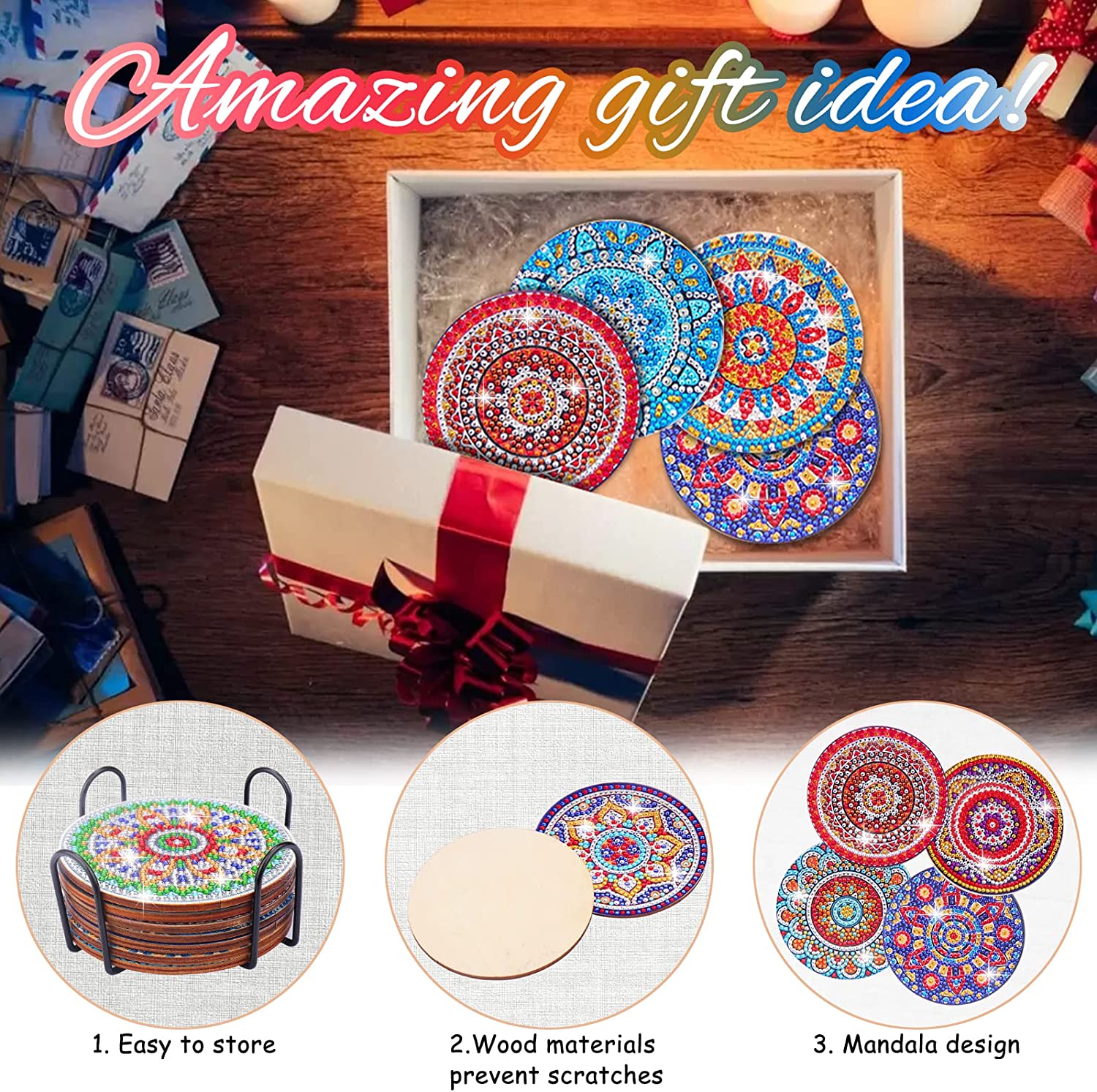 CHENISTORY 8 Stück Diamant-Kun – Resin Art Coasters Bewertung und Preis